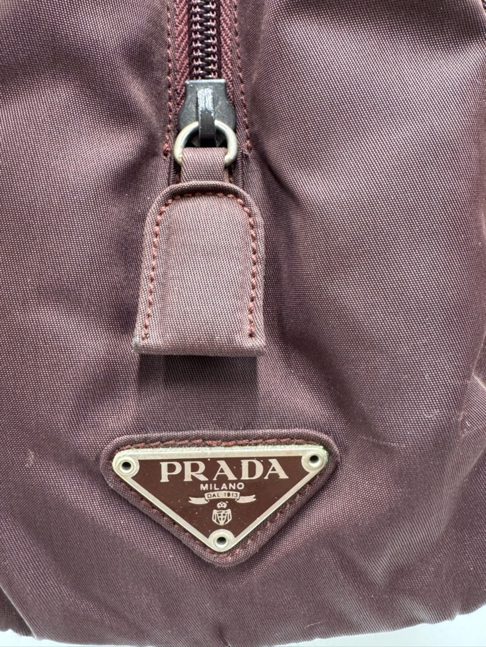 Prada Tessuto Vintage Nylon Tote - Chocolate Brown - Picture 6 of 15